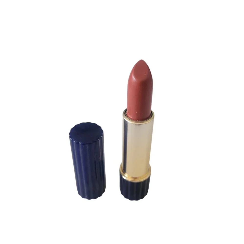 Estee Lauder All Day Lipstick Bronze Creme Full Size Blue Ribbed Case New